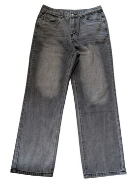 Men's Gray Straight-Leg Jeans